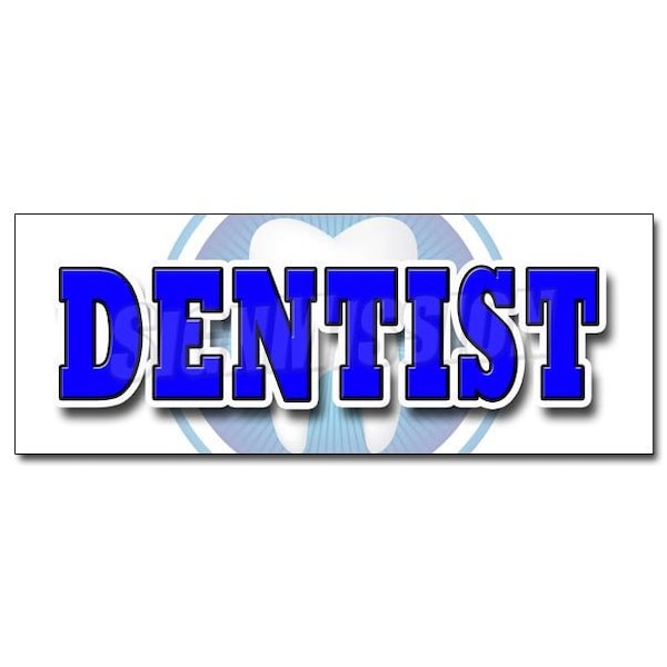 DENTIST DECAL sticker dental false teeth no appointment cleaning dds, D-24 Dentist